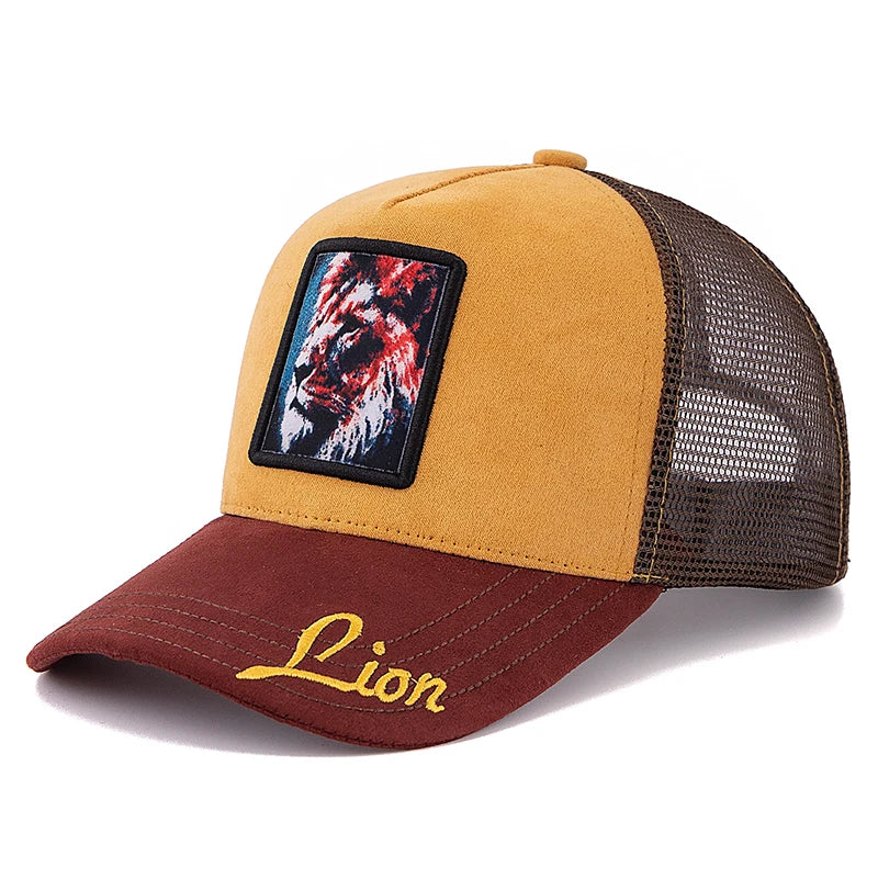 Casquette Trucker Unisexe avec Patch Animal – Maille Respirante et Style Vintage