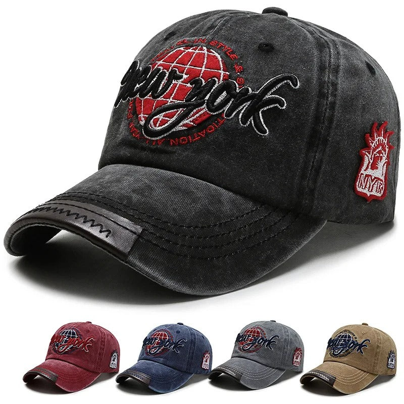 Casquette Vintage Délavée Brodée New York – Style Rétro Le chapeau du jour