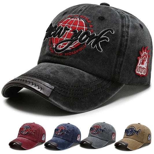 Casquette Vintage Délavée Brodée New York – Style Rétro Le chapeau du jour