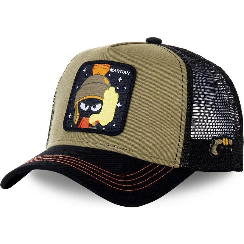 Casquette Trucker Vintage à Patch Cartoon | Ajustable Unisexe
