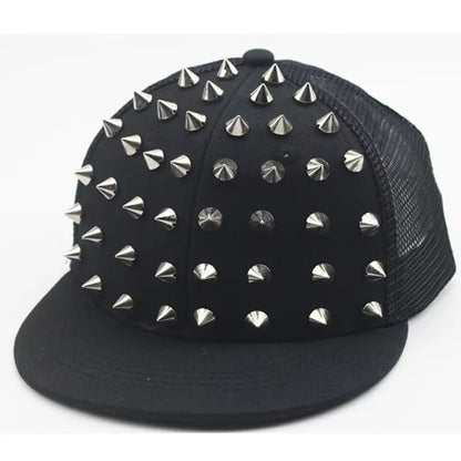 Casquette Punk à Clous Unisexe – Style Rock avec Rivets Métalliques