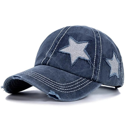 Casquette Femme Vintage avec Broderie Étoile – Style Tendance