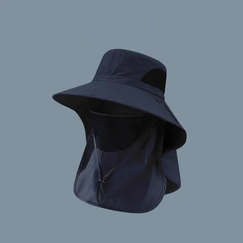 Chapeau Anti-UV à Large Bord avec Protection Intégrale du Visage et du Cou