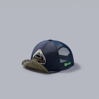 Casquette Trucker Unisexe à Visière Courte – Respirante et Ajustable