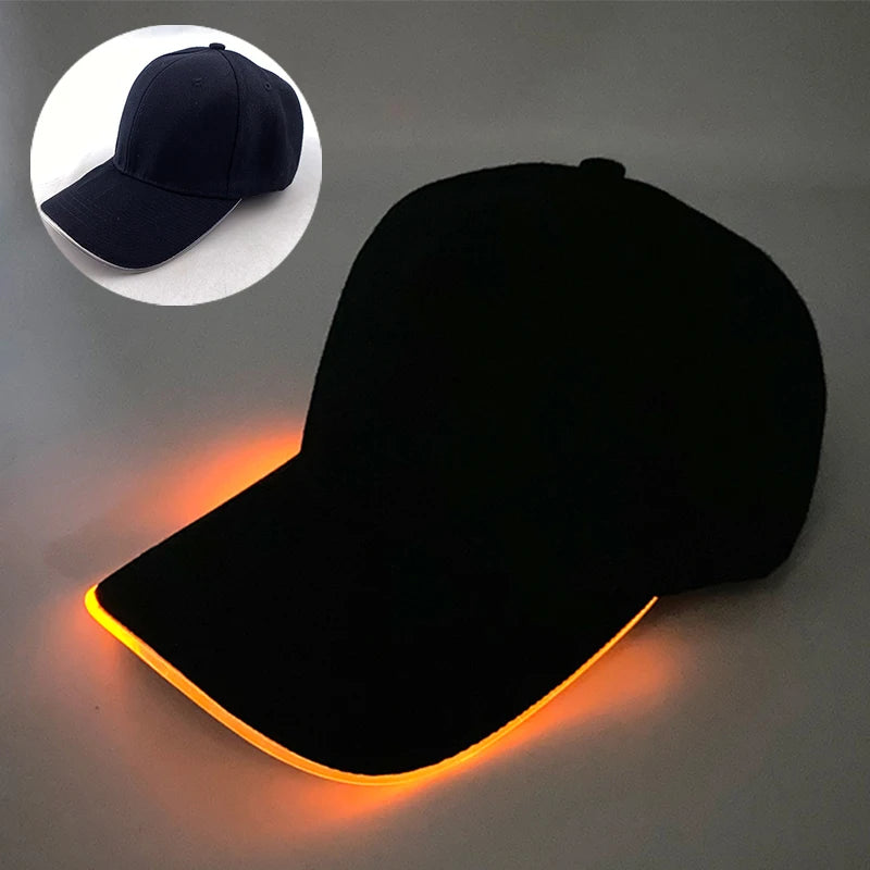 Casquette LED Lumineuse Unisexe – Rechargeable USB et Multicolore