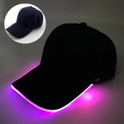 Casquette LED Lumineuse Unisexe – Rechargeable USB et Multicolore