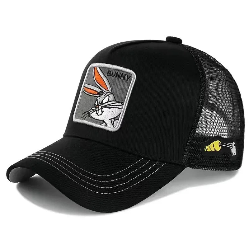 Casquette Trucker Vintage à Patch Cartoon | Ajustable Unisexe