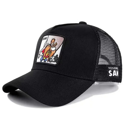 Casquette Trucker Vintage à Patch Cartoon | Ajustable Unisexe
