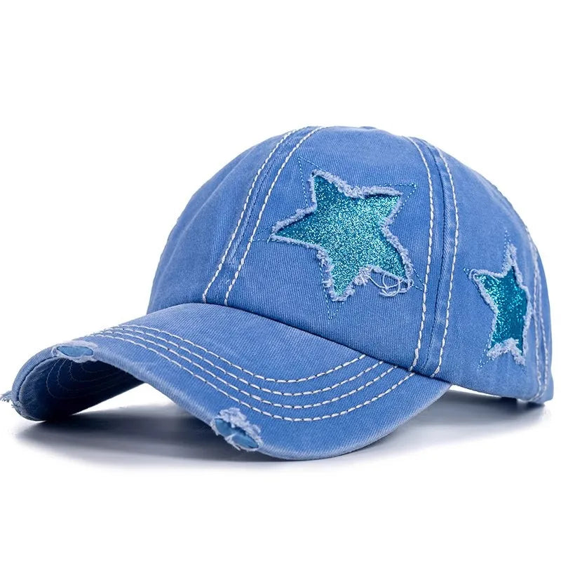 Casquette Femme Vintage avec Broderie Étoile – Style Tendance