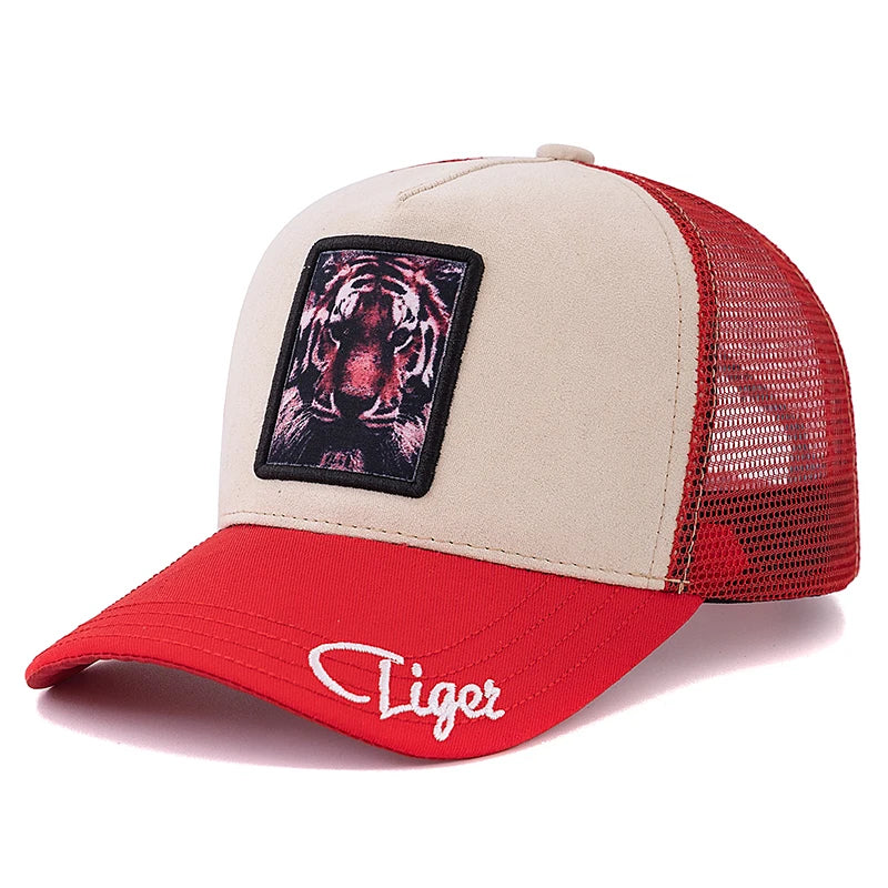 Casquette Trucker Unisexe avec Patch Animal – Maille Respirante et Style Vintage