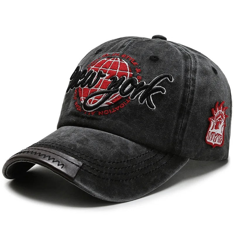 Casquette Vintage Délavée Brodée New York – Style Rétro Le chapeau du jour