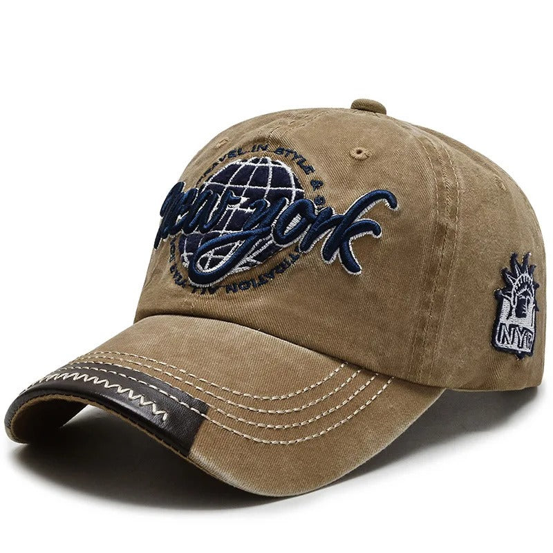 Casquette Vintage Délavée Brodée New York – Style Rétro Le chapeau du jour