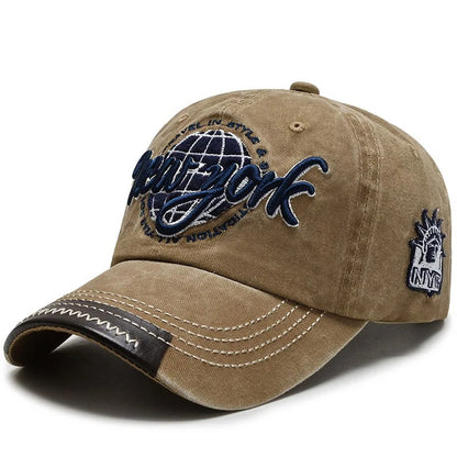 Casquette Vintage Délavée Brodée New York – Style Rétro Le chapeau du jour