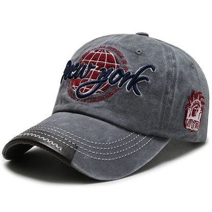Casquette Vintage Délavée Brodée New York – Style Rétro Le chapeau du jour