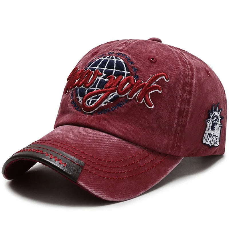 Casquette Vintage Délavée Brodée New York – Style Rétro Le chapeau du jour