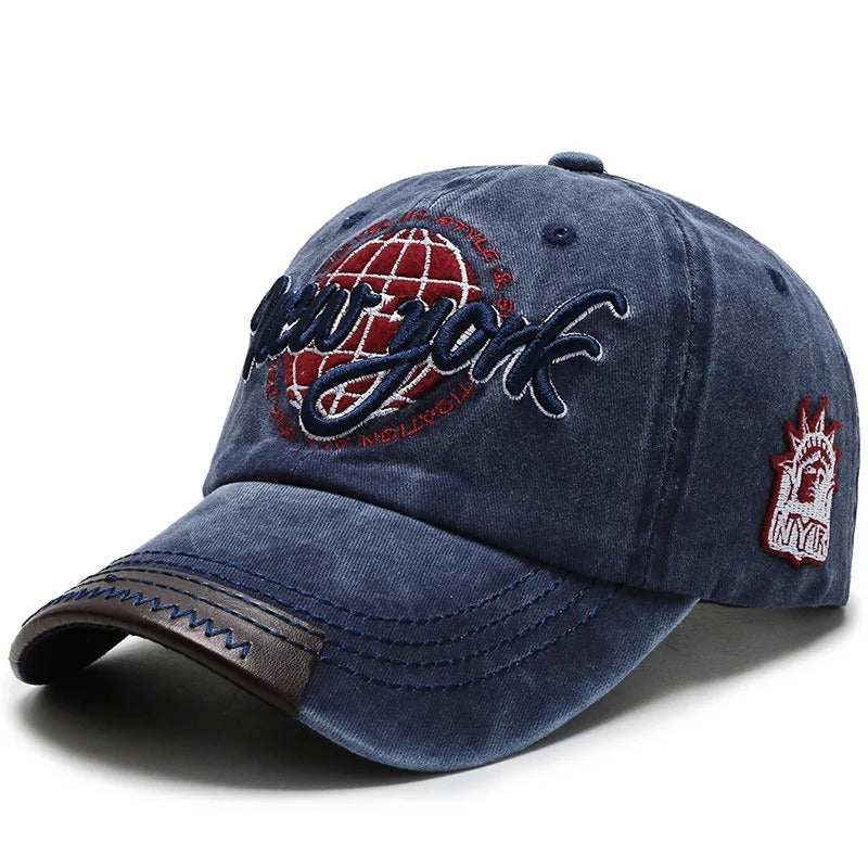 Casquette Vintage Délavée Brodée New York – Style Rétro Le chapeau du jour