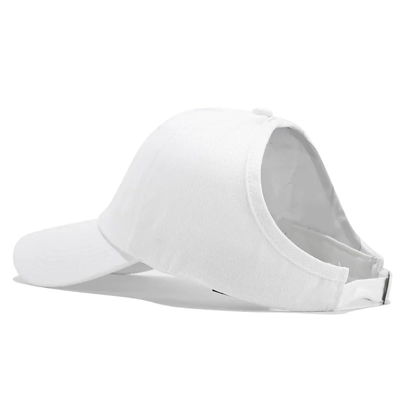 Casquette Femme Vintage Délavée avec Ouverture Queue de Cheval
